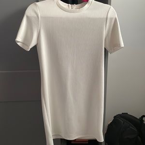 Forever 21 white ribbed t-shirt dress